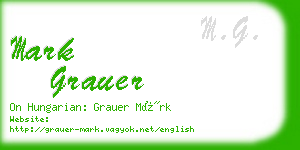 mark grauer business card